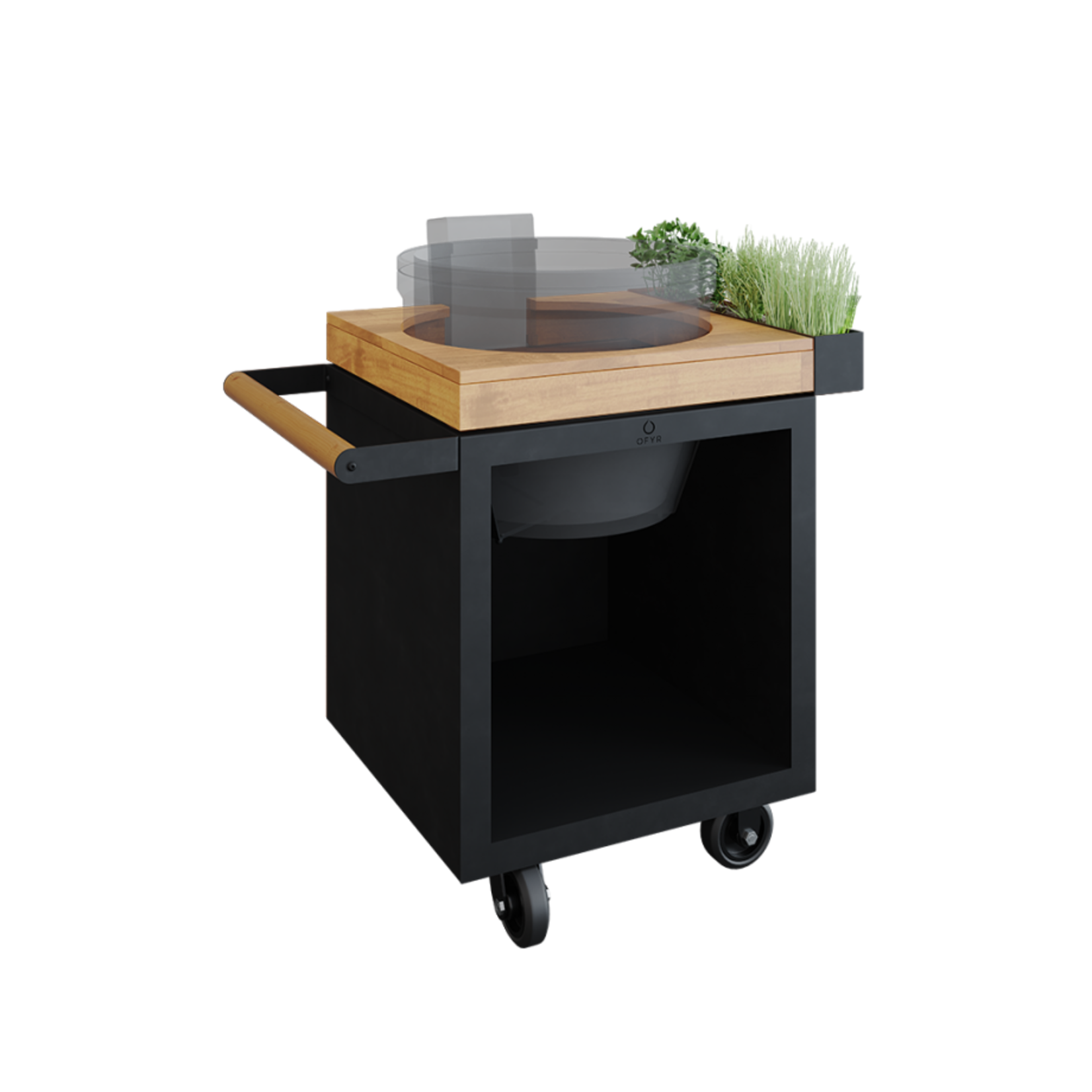 Ofyr OFYR Kamado Table Black 65 PRO Teak Hout KJ