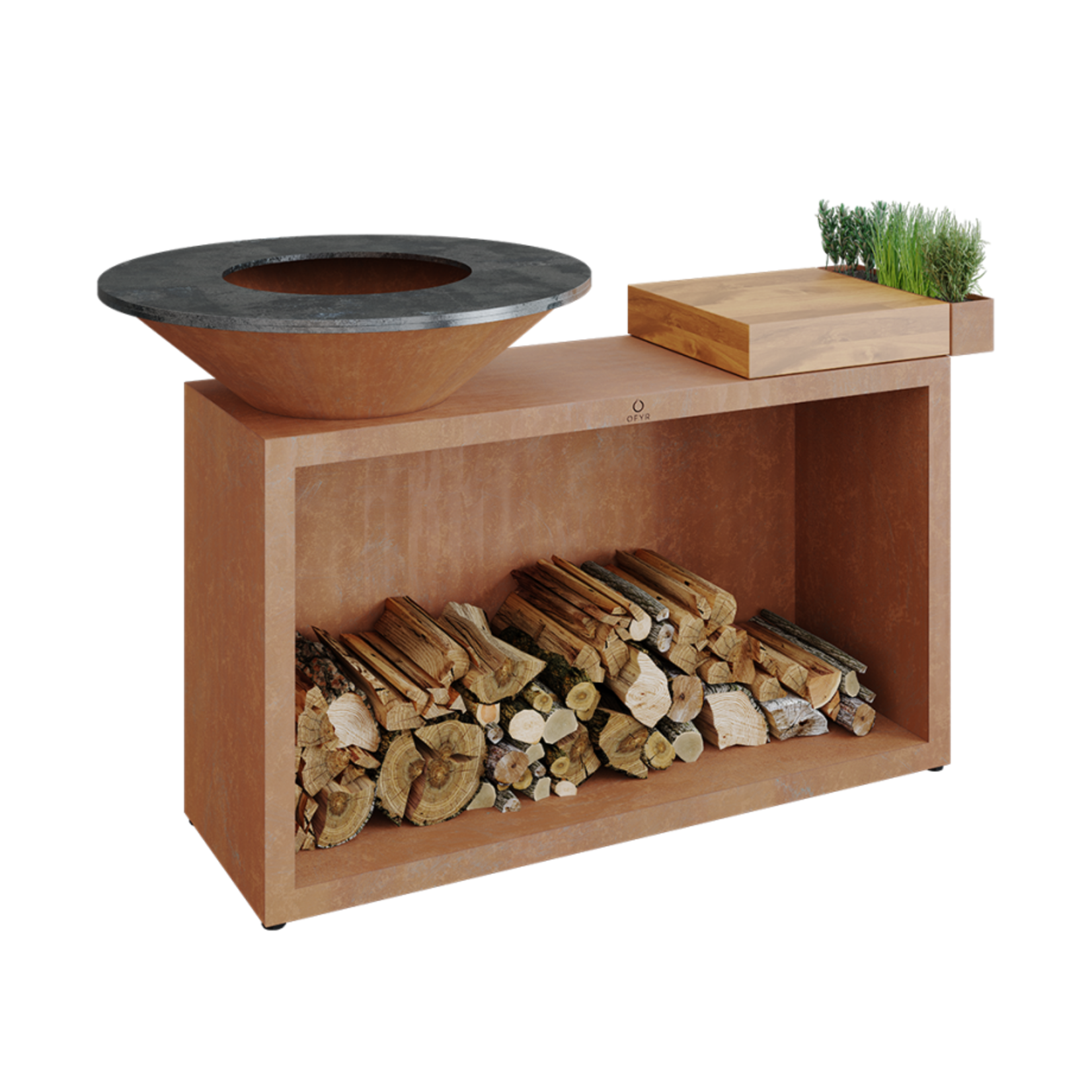 Ofyr OFYR Island Corten 85 Teak Hout