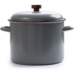 BAREBONES STOCK POT/ENAMEL SLATE GREY