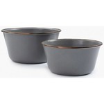 BAREBONES MIXING BOWL/ENAMEL SLATE GREY