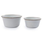 BAREBONES MIXING BOWL/ENAMEL/SET 2 PCS EGG SHELL