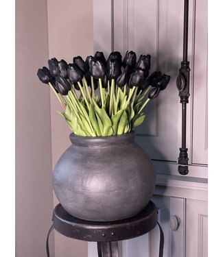 Boeket van 7 kunst tulpen Black 44 cm