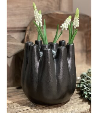 Tulpenvaas black 17x17cm