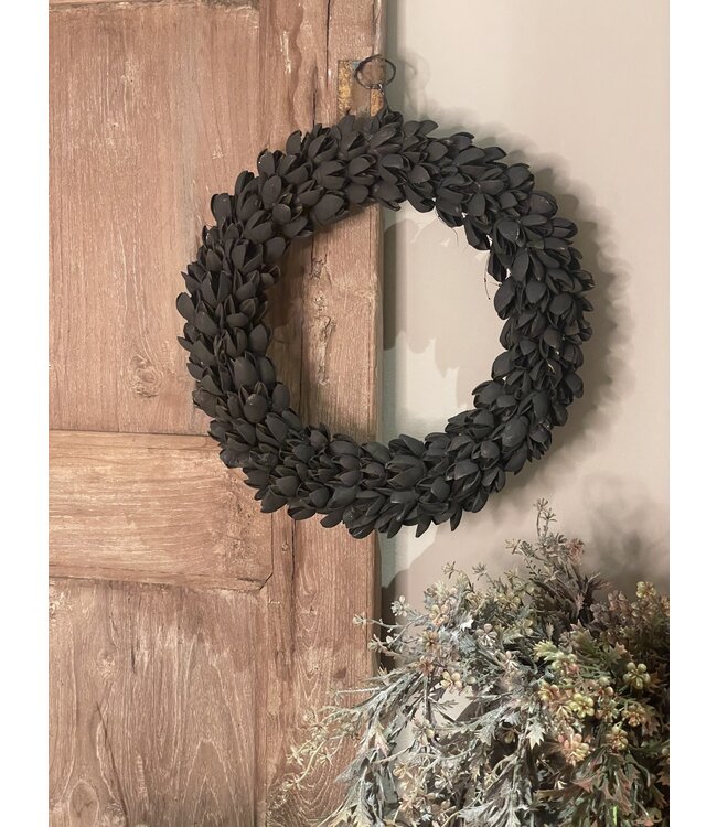 Krans Bakuli thin Laurel black Ø30 cm