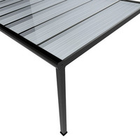 Aluminium overkapping zwart 3 x 5,06 meter met Polycarbonaat IQ relax dak
