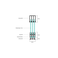 Glazen schuifwand zwart 3 railsysteem met 6 glaspanelen van 103cm tot 608cm breed