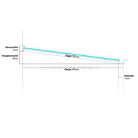 Aluminium overkapping zwart 307cm x 400cm met Polycarbonaat dak
