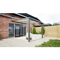 Aluminium overkapping antraciet 307cm x 250cm met Polycarbonaat dak Aluminium overkapping antraciet 307cm x 250cm met Polycarbonaat dak
