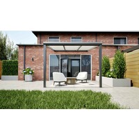 Aluminium overkapping antraciet 310cm x 300cm met Polycarbonaat dak IQ Relax