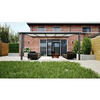 Aluminium overkapping antraciet 507cm x 400cm met Polycarbonaat dak