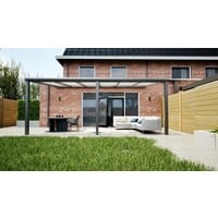 Aluminium overkapping antraciet 607cm x 400cm met Polycarbonaat IQ Relax dak Aluminium overkapping antraciet 607cm x 400cm met Polycarbonaat IQ Relax dak
