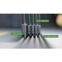 Glazen schuifwand antraciet - Helder glas - 6 railsysteem tot 603 cm breed