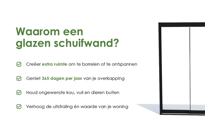 Glazen schuifwand antraciet - Helder glas - 6 railsysteem tot 603 cm breed