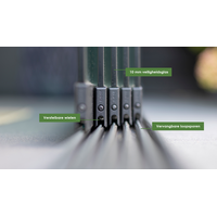 Glazen schuifwand antraciet - Getint glas - Lange 3 rail met 6 glaspanelen tot 608 cm breed