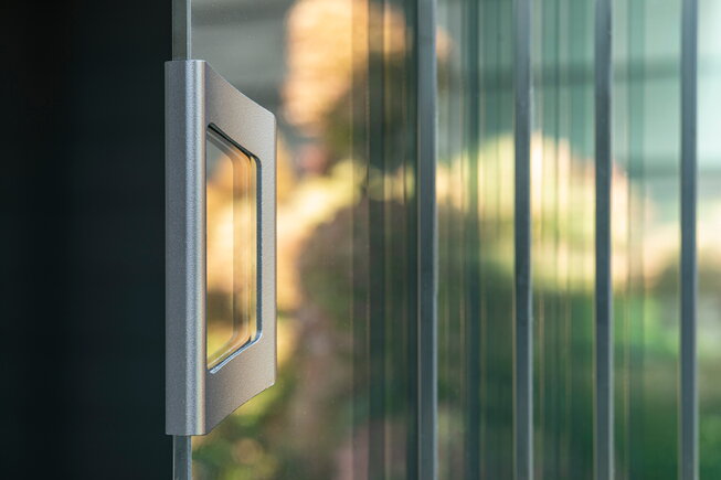 Handgreep aluminium voor glazen schuifwand