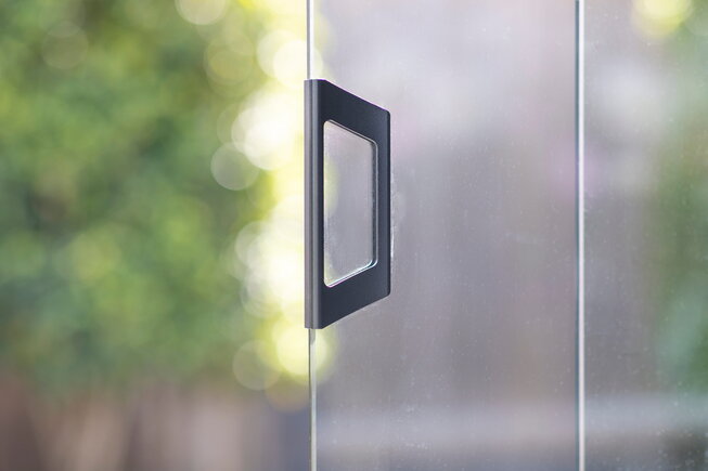 Handgreep aluminium voor glazen schuifwand