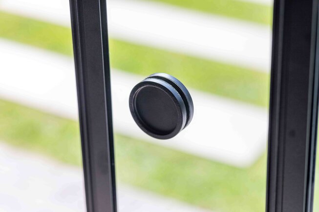 RVS handgreep voor glazen schuifwand zwart