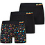 Happy Shorts 3-Pack Boxer Shorts Men Happy Shorts Paint Black