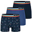 Happy Shorts Happy Shorts 3-Pack Boxershorts Heren Palm Beach Grijs/Blauw