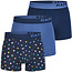 Happy Shorts Happy Shorts 3-Pack Boxershorts Heren D841 Hartjes Donkerblauw