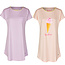 By Louise By Louise Nachthemd Dames Korte Mouwen 2-stuks Lila / Geel