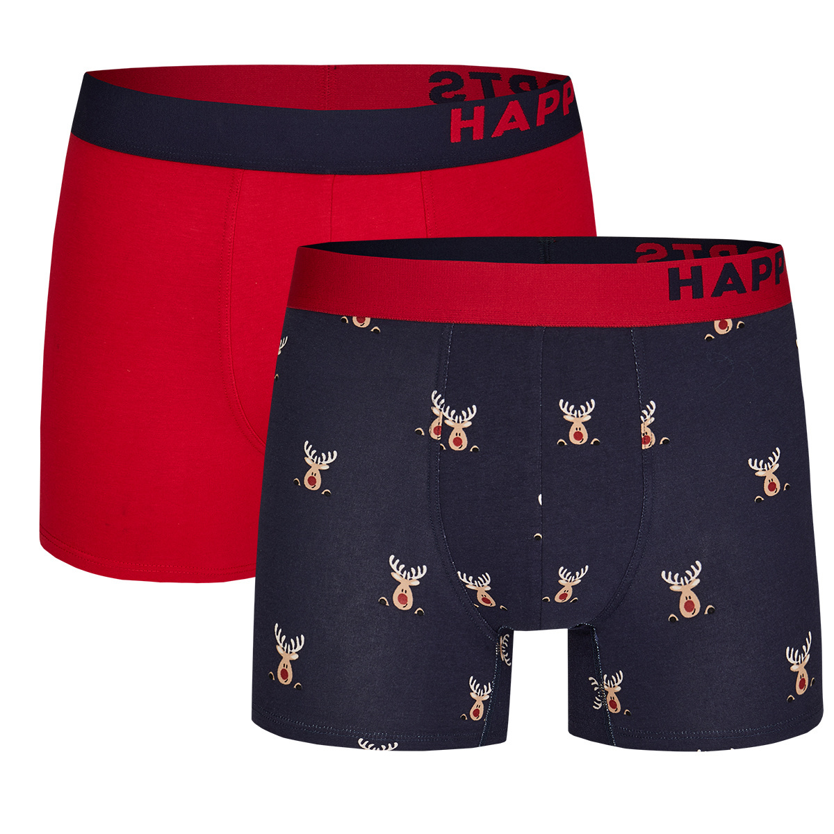 Happy Shorts 2-Pack Kerst Boxershorts Heren Rendier | Underwear District