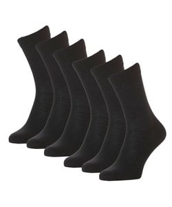 Men's / Women's Socks Organic Cotton 6-Pack Black