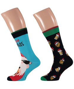 Apollo Funny Christmas Socks Men 2-Pack SET3