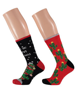 Apollo 2-Pack Funny Ladies Christmas Socks Cactus