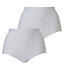 Cotonella Cotonella Dames Tailleslip Maxi Wit 2-stuks