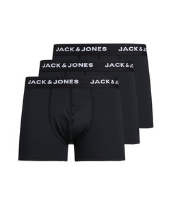 Jack & Jones Boxershorts Heren Microfiber Trunks JACBASE 3-Pack Zwart