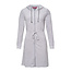 By Louise By Louise Ochtendjas Dames Badstof met Rits en Capuchon Grey Badjas