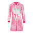 By Louise By Louise Dressing Gown Women's Terry Cloth With Zipper And Hood Striped Bathrobe