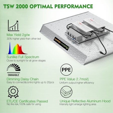 Mars Hydro Mars Hydro TSW-2000 LED Growlamp Mars Hydro Mars Hydro TSW-2000 LED Growlamp