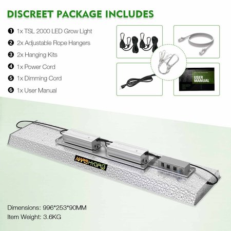 Mars Hydro Mars Hydro TSL-2000 LED Growlamp Mars Hydro Mars Hydro TSL-2000 LED Growlamp