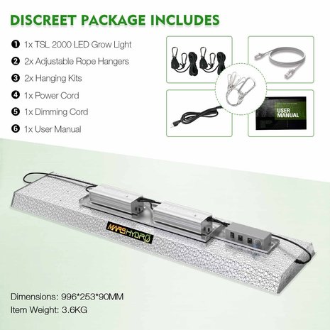 Mars Hydro Mars Hydro TSL-2000 LED Growlamp Mars Hydro Mars Hydro TSL-2000 LED Growlamp