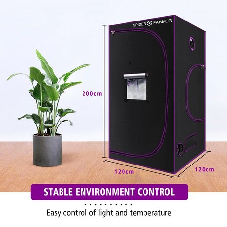Spider Farmer Spider Farmer Growbox 120x120x200cm Spider Farmer Spider Farmer Growbox 120x120x200cm
