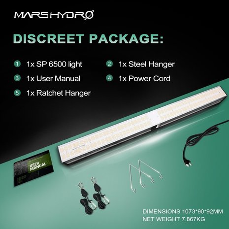 Mars Hydro Mars Hydro SP6500 LED Growlamp Mars Hydro Mars Hydro SP6500 LED Growlamp