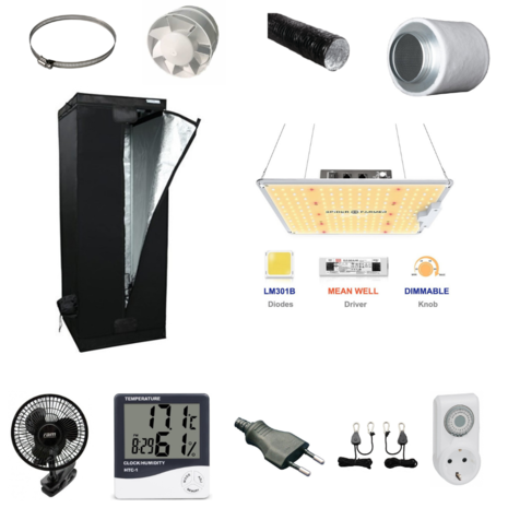 Ledsgrowindoor  Growbox Komplettset  60x60 Spider Farmer SF1000 Ledsgrowindoor  Growbox Komplettset  60x60 Spider Farmer SF1000