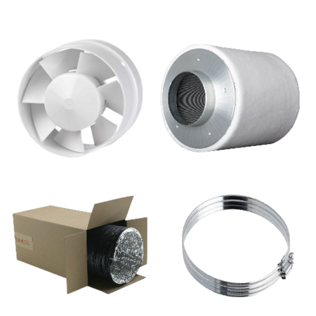 G-Tools Winflex Ventilator + PK-K2600 Mini Kohlenstofffilter G-Tools Winflex Ventilator + PK-K2600 Mini Kohlenstofffilter