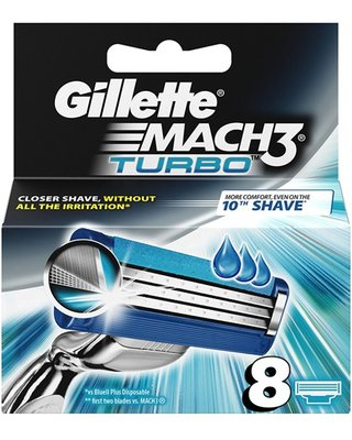 Voordeeldrogisterij Gillette Mach3 Turbo scheermesjes new (8 st.) aanbieding