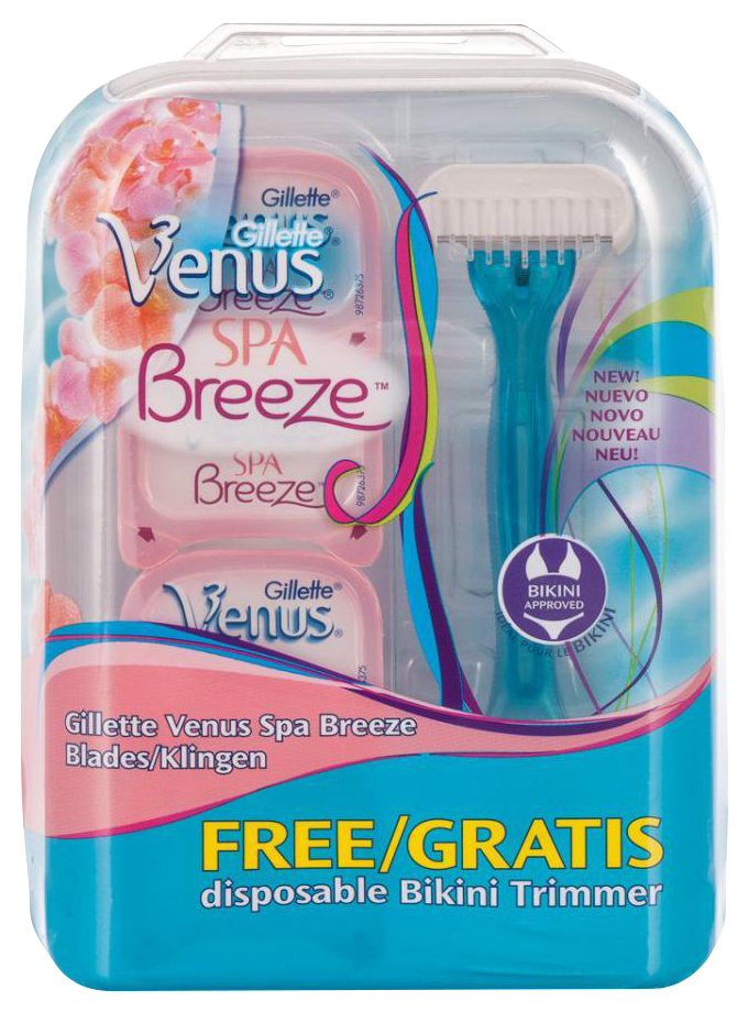 Gillette venus Breeze Spa Bikini Trimmer + 4 scheermesjes