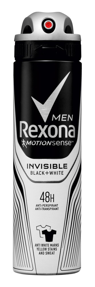 Voordeeldrogisterij Rexona Men Invisible Black+White Anti White Marks Deodorant - 150ml aanbieding