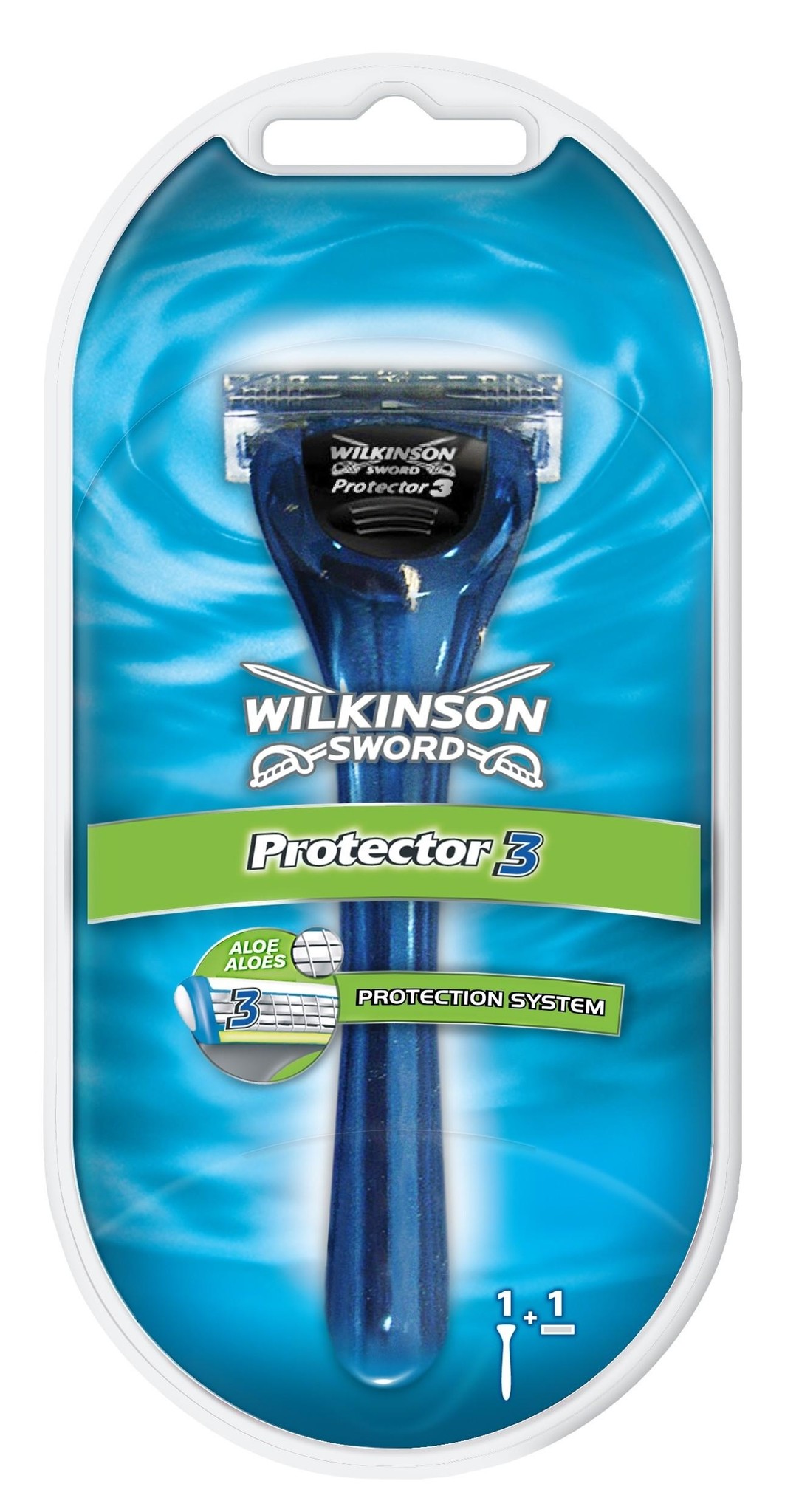 Voordeeldrogisterij Wilkinson Sword Protector 3 - Scheerhouder incl. 1 Scheermesje aanbieding