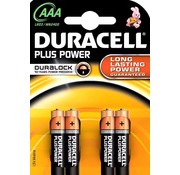 Duracell Duracell Plus Power Batterij - AAA LR03 MN2400 4 Stuks