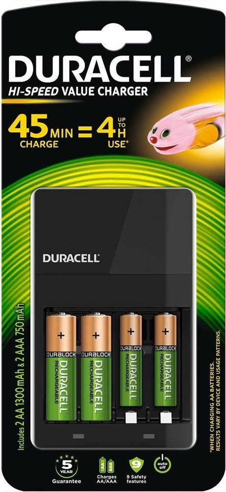 hardwerkend Bedankt Humanistisch Duracell Batterijlader - High Speed Value + 2x AA / 2x AAA Batterijen -  Voordeeldrogisterij