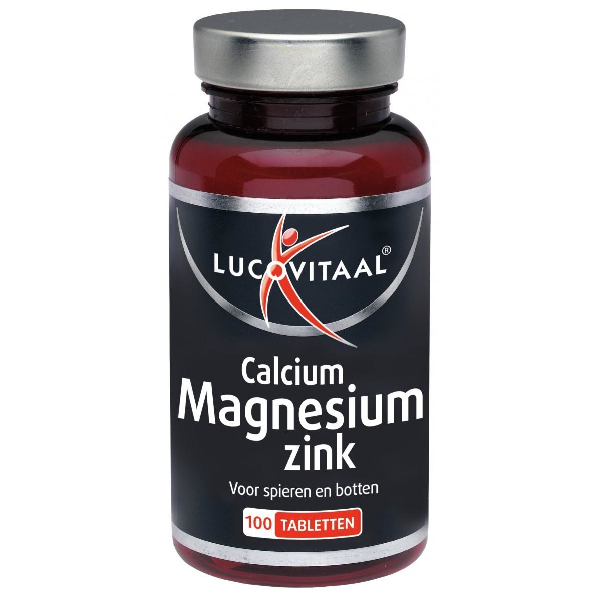 Lucovitaal Supplementen Calcium Magnesium Zink 100 tabletten Voordeeldrogisterij