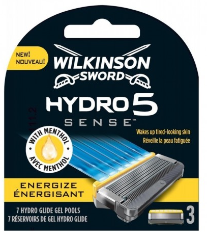 Voordeeldrogisterij Wilkinson Scheermesjes Heren Hydro 5 Sense Energize - 3 stuks aanbieding