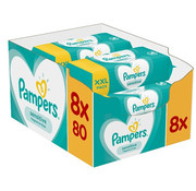 Pampers Pampers Wipes Sensitive Baby Wipes - 8x80 verpakking
