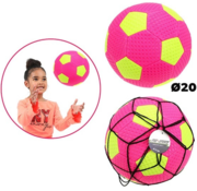 Huismerk Pro Sports Voetbal Neon Roze Geel - 20 Tot 22 cm